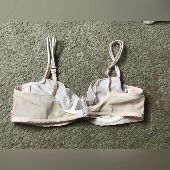 Vintage 1980s Victoria’s Secret Pink Satin Bra Size 36B - Picture 4 of 6